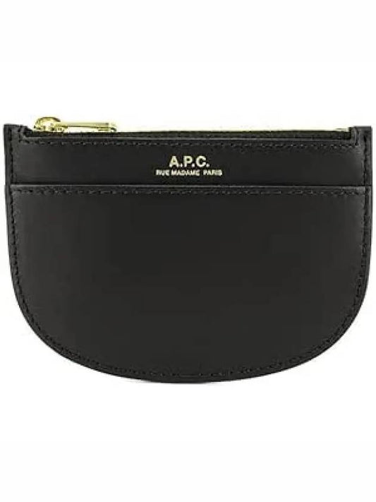 Logo Demi Lune Zipper Card Wallet Black - A.P.C. - BALAAN 2