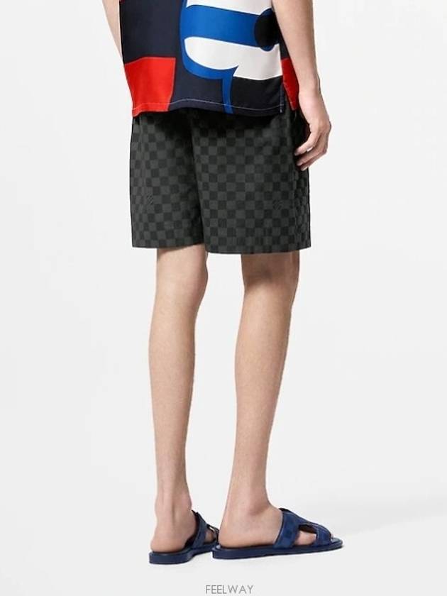 Damier Cotton Casual Shorts Black - LOUIS VUITTON - BALAAN 5