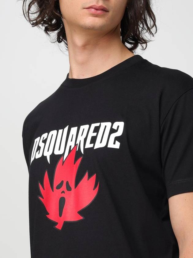 T-shirt di cotone Dsquared2 con stampa logo - DSQUARED2 - BALAAN 3