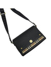 Leather and Vintage Check Note Crossbody Bag Black - BURBERRY - BALAAN 5