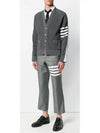 Men's Diagonal Chino Straight Pants Grey - THOM BROWNE - BALAAN.