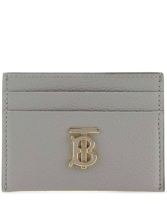 Grainy leather card wallet light Grey - BURBERRY - BALAAN 1