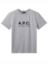 Men's Sven Logo Short Sleeve T-Shirt Grey - A.P.C. - BALAAN 2