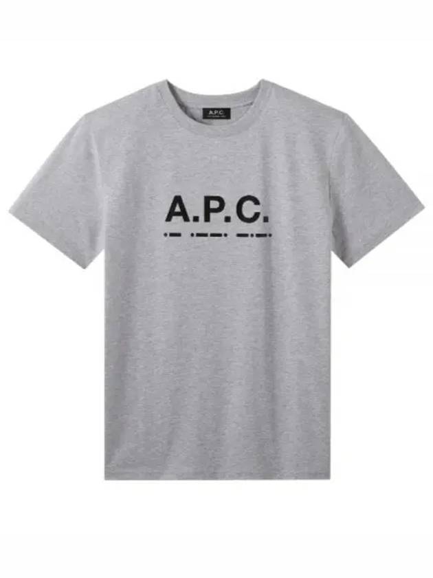 Men's Sven Logo Short Sleeve T-Shirt Grey - A.P.C. - BALAAN 2