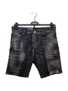 Men's Marine Denim Shorts Black - DSQUARED2 - BALAAN.