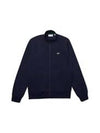 Regular Fit Brushed Fleece Zip-up Jacket Navy - LACOSTE - BALAAN 3