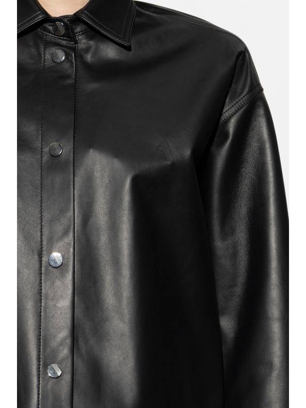 The Attico Leather Shirt, Women's, Black - THE ATTICO - BALAAN 5