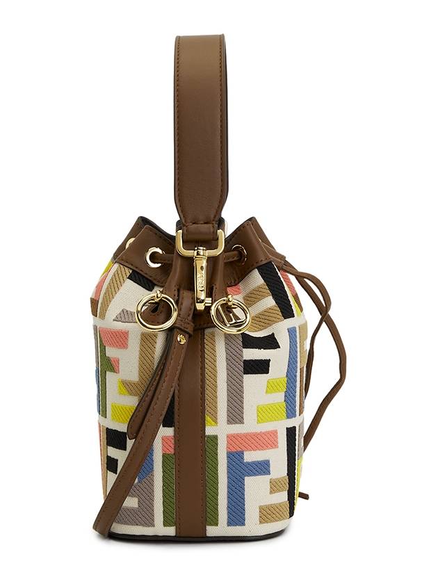 Mon Tresor Embroidered FF Logo Bucket Bag - FENDI - BALAAN 3