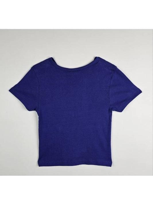 AU Australia SOUL RIB slim fit crop tshirt ST121000 bright blue WOMENS - STUSSY - BALAAN 2