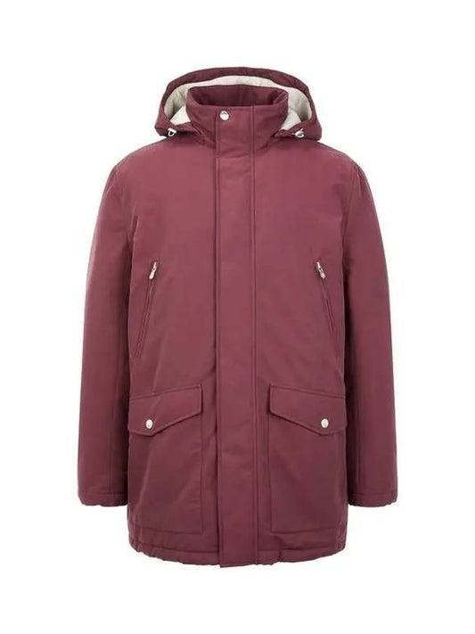 Shimaeul 8th Anniversary 10 e Point 9 8 Men s Detachable Hood High Neck Padded Jumper Burgundy 270805 - BRUNELLO CUCINELLI - BALAAN 1