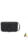 Gancini Hammerd Calfskin Cross Bag Black - SALVATORE FERRAGAMO - BALAAN 2