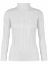 Pleated please half neck long sleeve t shirt - ISSEY MIYAKE - BALAAN 1