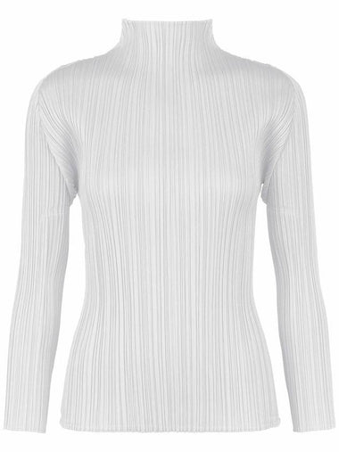 Pleated please half neck long sleeve t shirt - ISSEY MIYAKE - BALAAN 1