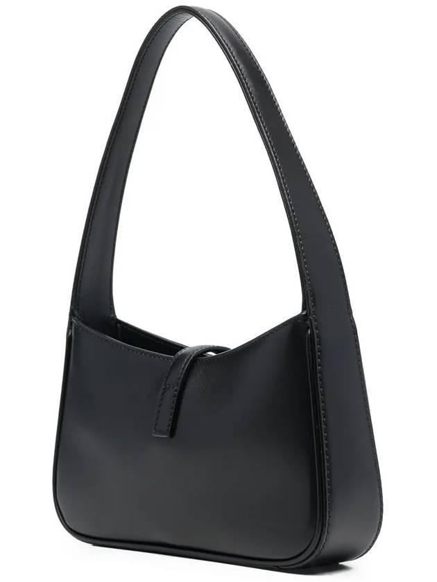 LE 5A 7 Small Smooth Leather Hobo Shoulder Bag Black - SAINT LAURENT - BALAAN 4