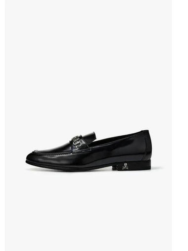 Men s Gothic Logo Leather Moccasin Black - PHILIPP PLEIN - BALAAN 1