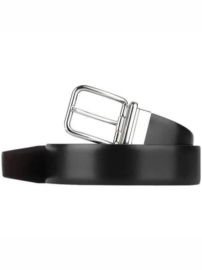 Reversible Leather Belt Black - PRADA - BALAAN 2