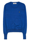 ORB Embroid Logo Knit Top Blue - VIVIENNE WESTWOOD - BALAAN 10