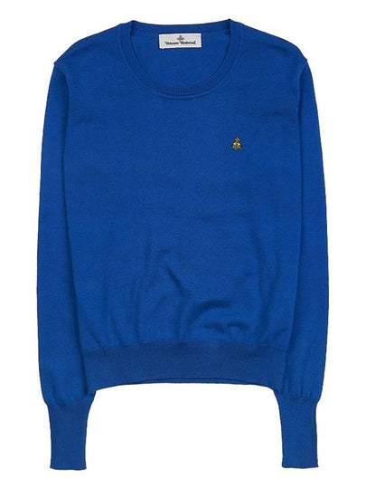 ORB Embroid Logo Knit Top Blue - VIVIENNE WESTWOOD - BALAAN 2