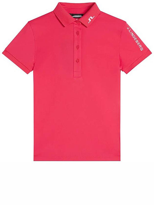 Tour Tech Short Sleeve PK Shirt Azalea - J.LINDEBERG - BALAAN 2