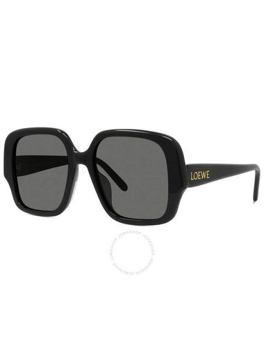 Loewe Smoke Square Ladies Sunglasses LW40134U 01A 54 - LOEWE - BALAAN 1