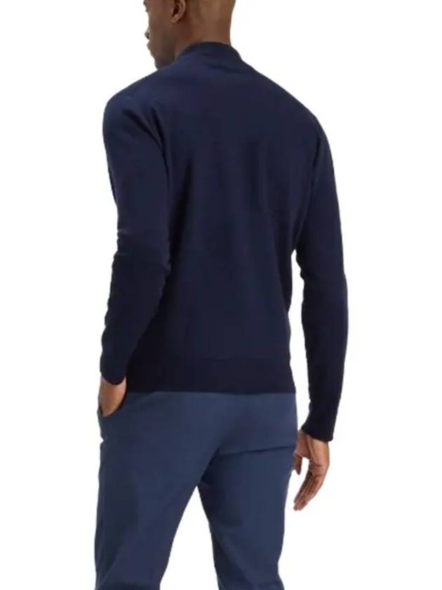 Quarter Zip Merino Wool Knit Top Navy - G/FORE - BALAAN 4