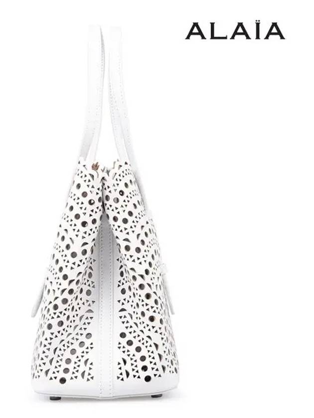 Mina 25 Wave Lux Calfskin Tote Bag White - ALAIA - BALAAN 5