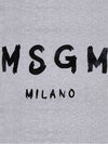 Milano Brushed Logo Short Sleeve T-Shirt Grey - MSGM - BALAAN 5