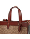 Signature Canvas Field Tote Bag C0776 TAN TRUFFLE RUST - COACH - BALAAN 8