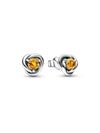 November Birthstone Eternity Stud Earrings Yellow Silver - PANDORA - BALAAN 1