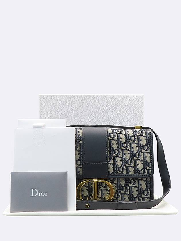 Dior Christian M9203UTZQ Blue Oblique 30 Montaigne Flap Shoulder Bag and Crossbag - DIOR - BALAAN 1