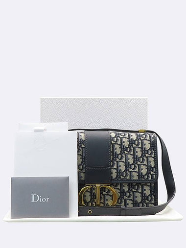 Dior Christian M9203UTZQ Blue Oblique 30 Montaigne Flap Shoulder Bag and Crossbag - DIOR - BALAAN 1