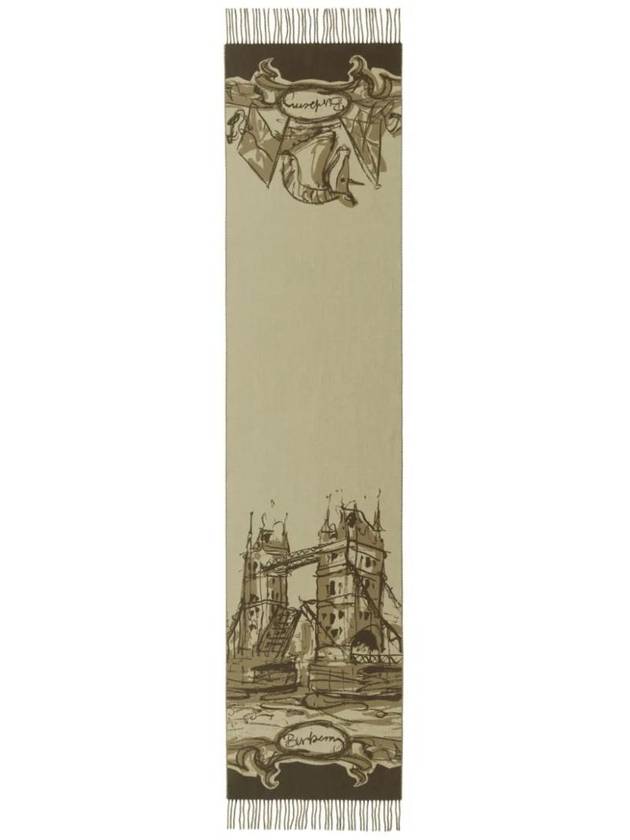 Tower Bridge Cashmere Scarf 8099801 - BURBERRY - BALAAN 1