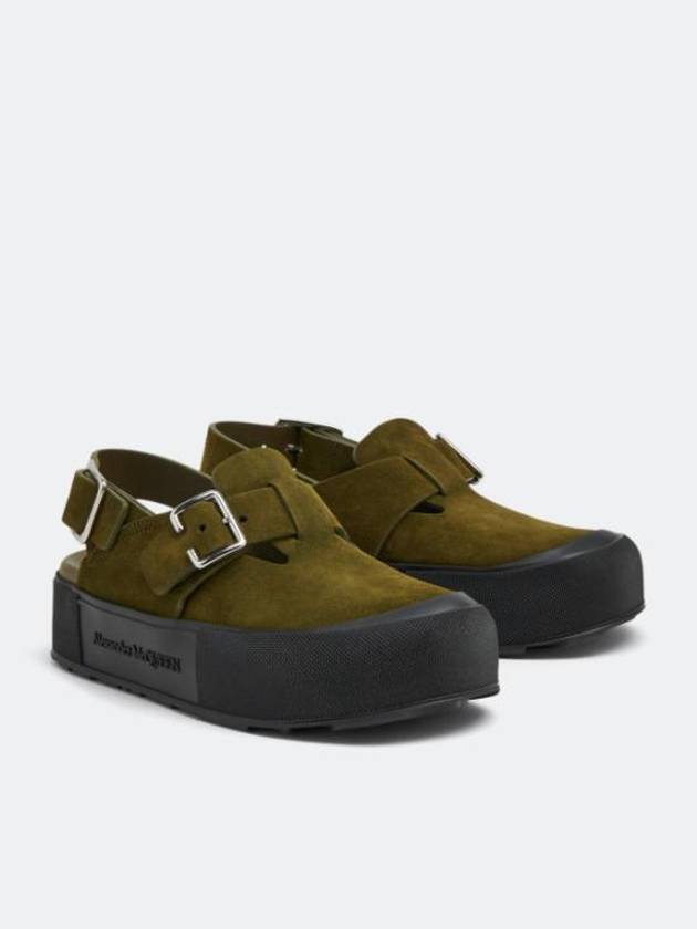 Mounted Slick Sandals Green - ALEXANDER MCQUEEN - BALAAN 5