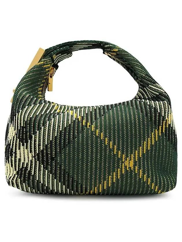 Peg Medium Check Pattern Duffel Bag Green - BURBERRY - BALAAN 3