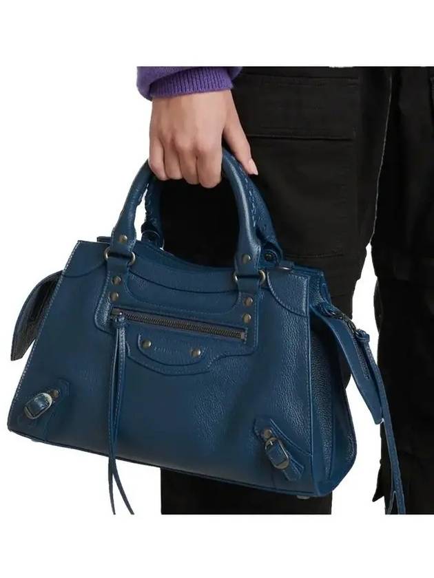 Neo Classic Grain Calfskin Small Tote Bag Blue - BALENCIAGA - BALAAN 6