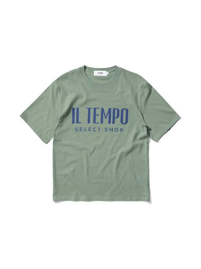 Regular Fit Big Logo Short Sleeve T-Shirt Dusty Green - IL TEMPO SELECT SHOP - BALAAN 2