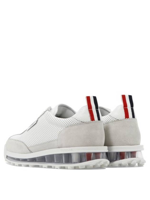 Women Vitello Calf Tech Runner Clear Sole Low Top Sneakers White - THOM BROWNE - BALAAN 5