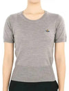 ORB Logo Short Sleeve Knit Top Grey - VIVIENNE WESTWOOD - BALAAN 3