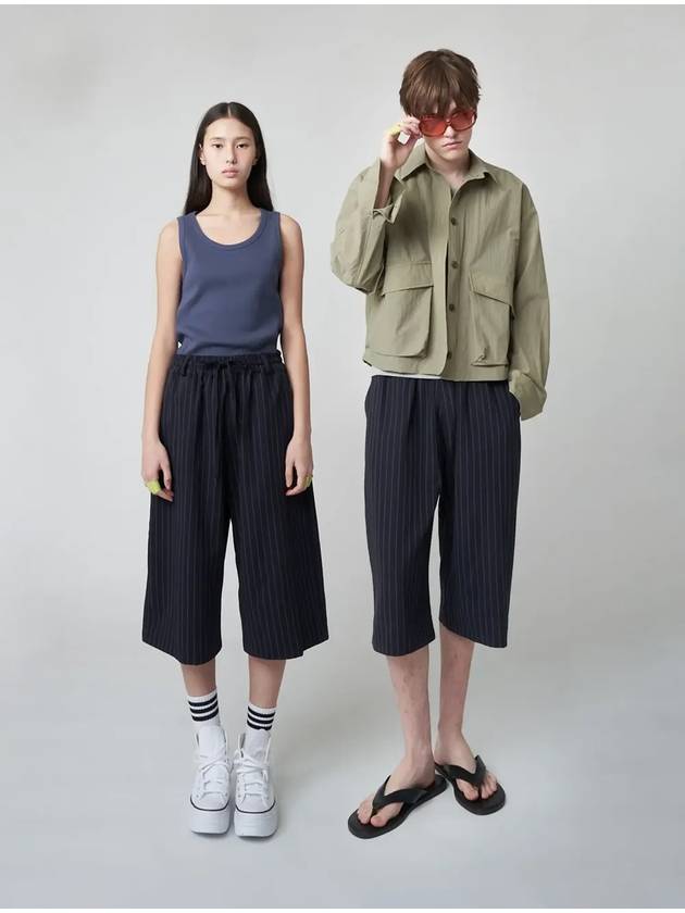 Wide Capri Pants Navy - ATHPLATFORM - BALAAN 2