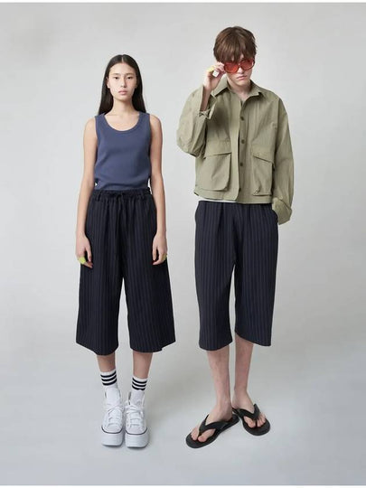 Wide Capri Pants Navy - ATHPLATFORM - BALAAN 2