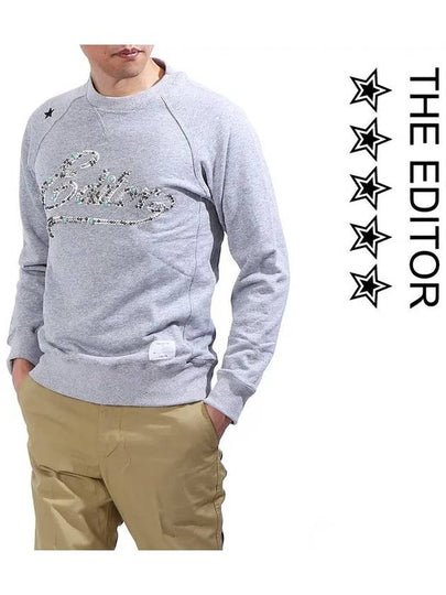 Men's Studded Logo Sweatshirt Grey - THE EDITOR - BALAAN 2