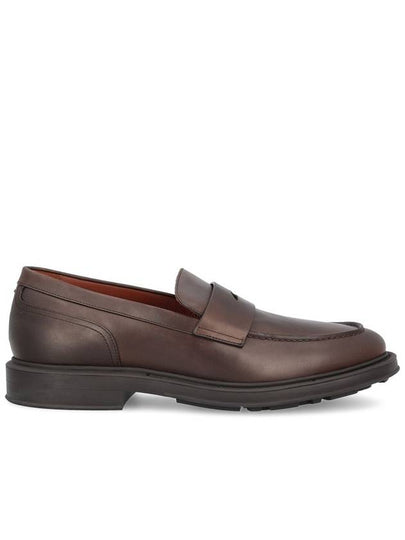 Travis Penny Leather Loafers Dark Brown - LORO PIANA - BALAAN 2