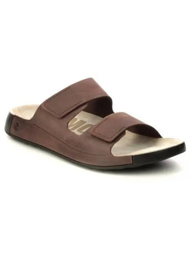 2nd Cozmo Leather Slippers Brown - ECCO - BALAAN 1