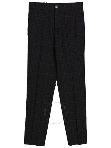 Burberry Dark Charcoal IP Check Wool Tailored Trousers, Brand Size 44 (Waist Size 29.5