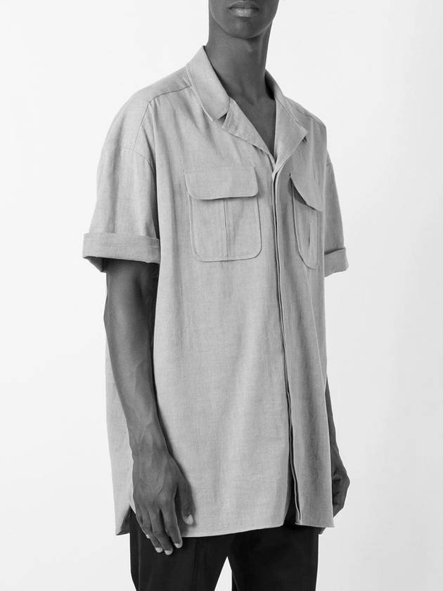 turn up WHITE DENIM SHIRT - NEIL BARRETT - BALAAN 1