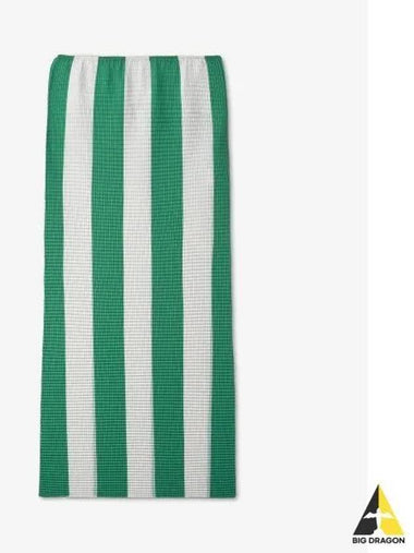 High Waist Striped Midi Skirt White Green CRTWWDRE023PLY0147225 - SUNNEI - BALAAN 1