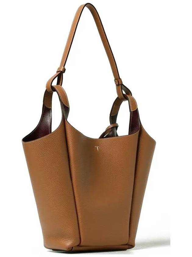 Leather Small Bucket Bag Brown - TOD'S - BALAAN 4