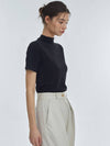 Half Turtleneck Short Sleeve Black - MANAVIS7 - BALAAN 4