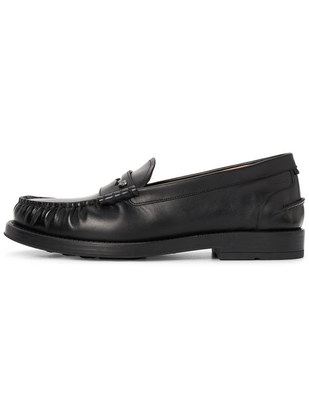 Men's ROODY Leather Loafers Black - BALLY - BALAAN 5