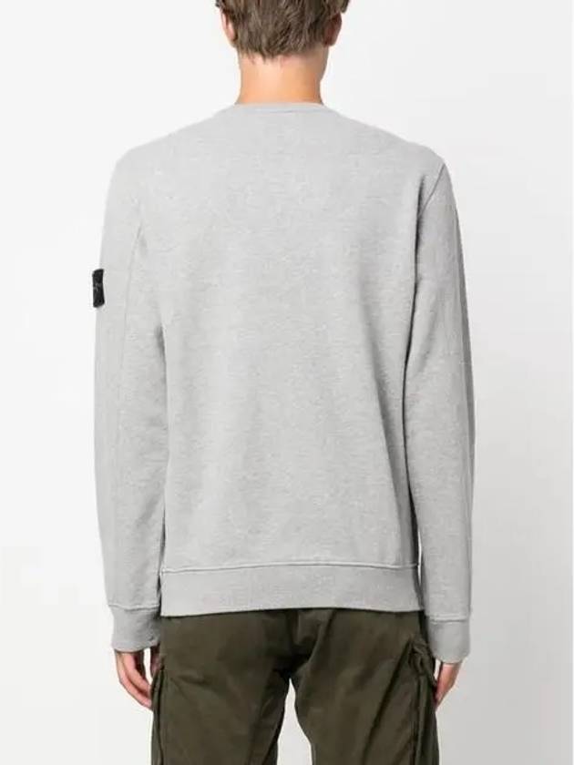 Brushed Cotton Fleece Garment Dyed Crewneck Sweatshirt Melange Grey - STONE ISLAND - BALAAN 5